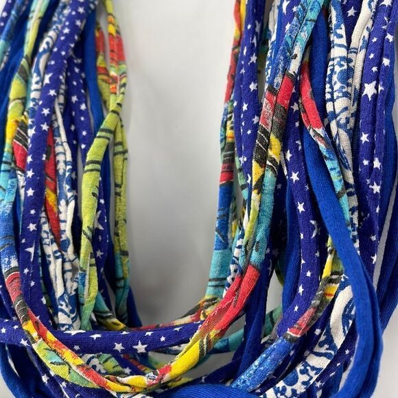 Dona Bela Shreds Shred Lite upcycled fabric necklace scarf boho jewelry NEW NWOT - Picture 10 of 15